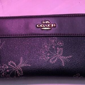 Coach Black Floral Clutch